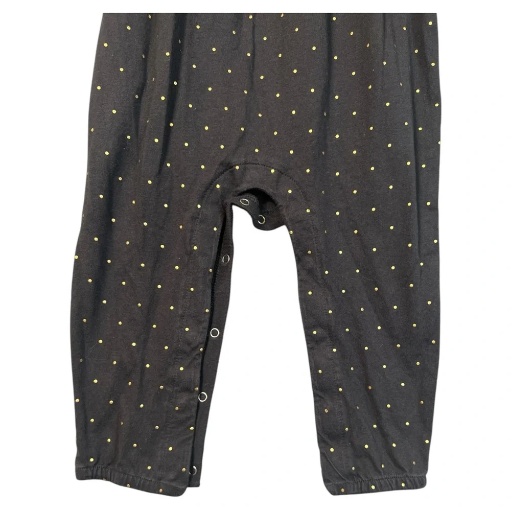 Baby GAP Girl Organic Cotton Footless Romper One-Piece Snap‎ Black, Size 18-24M
